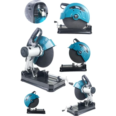 Lieber German 3700 Watt Çelik Dişli Şanzuman Bakır Sargılı 355 mm Profil Ahşap Metal Kesim Makinesi