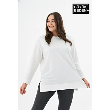 Superlife Kadın Tunik Büyük Beden Ince Sweatshırt