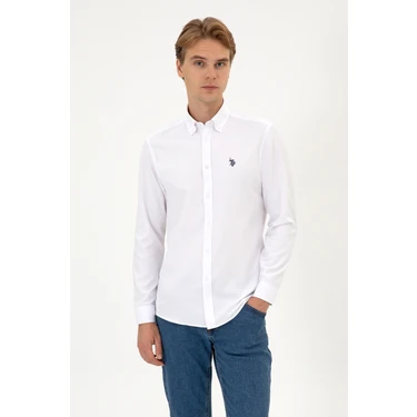 U.s. Polo Assn. Erkek Beyaz Gömlek Basic