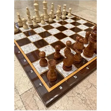 Ahşap Satranç Takımı Büyük Boy 32 Parça Premium Tasarım ile Hediye