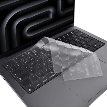 Macbook Pro 14 Inç A2442 / A2992 / A2918 / A3401 / A3112 / A3185 Uyumlu Türkçe Q Silikon Klavye
