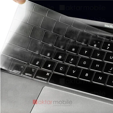 AktarMobile MacBook Air 13 2020 A2179 Uyumlu Şeffaf Klavye Koruyucu Türkçe Q Silikon Ped