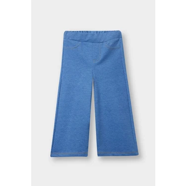 DeFacto Wide Leg Jean Görünümlü Pantolon Kız Bebek