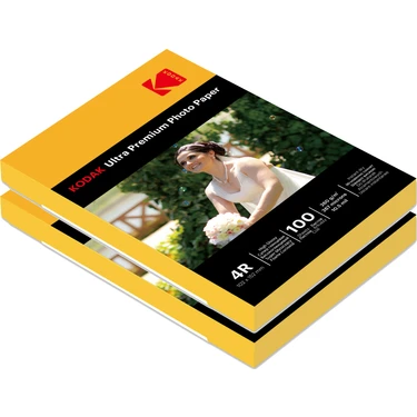 Kodak 10X15 Parlak Fotoğraf Kağıdı 260 Gram 2'li Paket 200 Adet Hızlı Kuruma