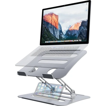Jön Metal Katlanabilir Telefon Tutuculu Tüm Modellerle Uyumlu Ayarlanabilir Notebook Laptop Standı