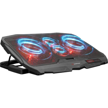 Rampage AD-RC4 COLDBREEZE Kırmızı Ledli 2*125mm+2*70mm Işıklı Fan 15-17 Notebook Soğutucu