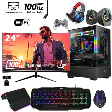 İzoly N12X İ5-3470 16GB 256GB M.2 SSD + 1 TB GT 740 4GB GDDR5 Ekran Kartlı 24" Oyuncu Masaüstü