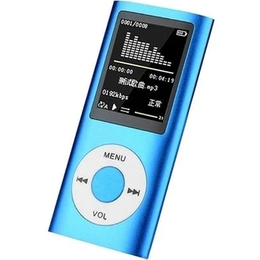 Mp3 Çalar Ses Kayıt Fm Radyo Sd Kart Girişli Mp4 Player 1.8 Inç Renkli