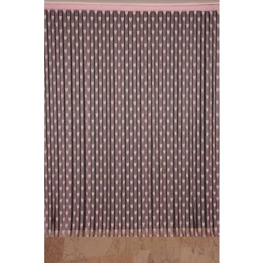Akça Tekstil Kalpli Model Pembe Renk İp Perde Hazır İp Perde 300 x 270