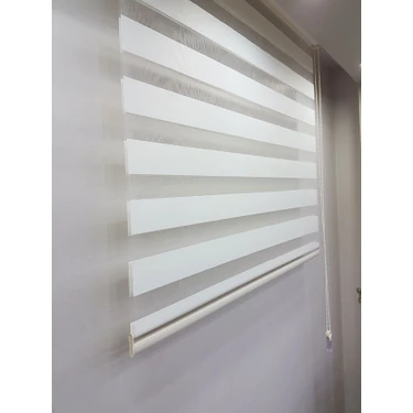 Brillant Stor Zebra Perde Ekru MZ508 80 x 200