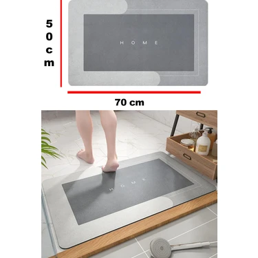 Su Emici Banyo Paspası Kaymaz Tabanlı Su Emici Yapı 50 x 70 cm