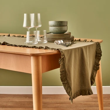Bella Maison Pamuk Elegance Runner Haki (50 x 150  cm