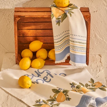 Bella Maison Lemoncello Pamuklu 2 'li Kurulama Bezi Sarı (40x50