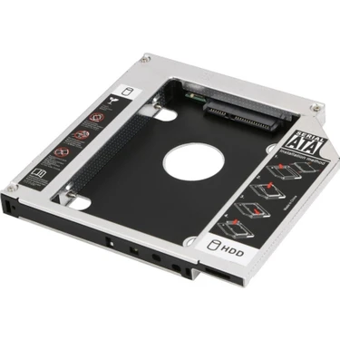 Alfais 4716 9.5mm SATA HDD Harddisk SSD Caddy Kızak 2.5 inç Laptop Kutusu Siyah
