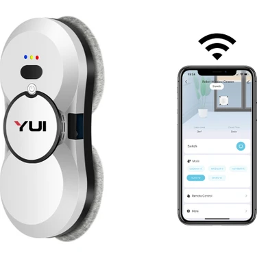Yui CS16 Pro 2024 Kumandalı Cam Silme Robotu 2800 Pa Su Püskürtme ve Düşük Ses Seviyesi ile