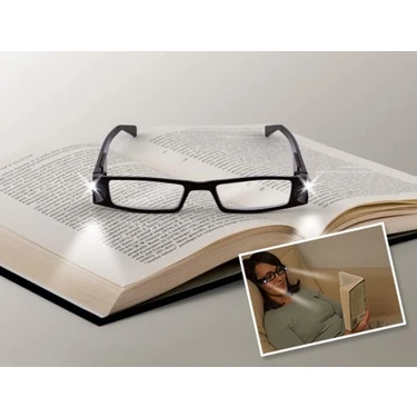 HYD Yayınları LED Işıklı Kitap Okuma-Gözlüğü Ergonomik Tasarım Özellikleri ile Karanlıkta Okuma