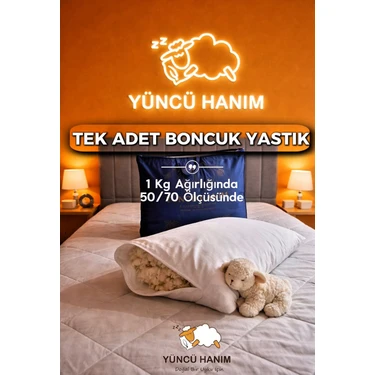 Yüncü Hanım Kuzu Yünü Yastık (1000 gr Saf Merinos Kuzu