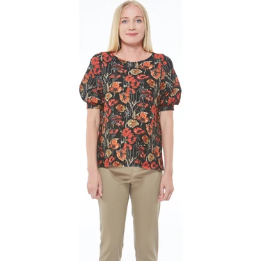 Motherway Hamile Tunik %95 Viskoz %5 Elastan Rahat Kalıp Şık Desenli