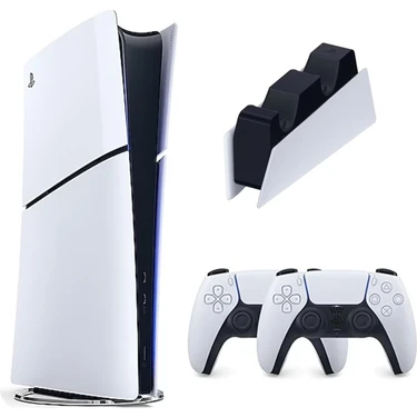 Sony Playstation 5 Slim digital 1 TB İthalatçı Garantili + 2.Dualsense + Şarj