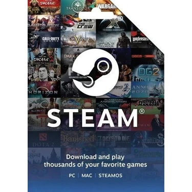5 Usd Steam Wallet Gift Card Dijital Oyun Key Türkiye PC Platformu İçin Hızlı