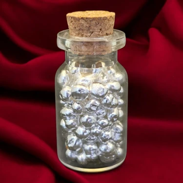 Archin 15 Gram Silindir Tasarımlı Cam Şişeli, 999 Ayar Gümüşten Üretilmiş Özel Granül Gümüş