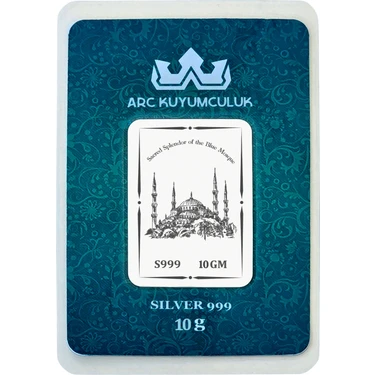 Archin Sultan Ahmet Camisi Temalı 999 Ayar Gümüş ile Üretilmiş Hediyeye Özel 10 Gram Gümüş