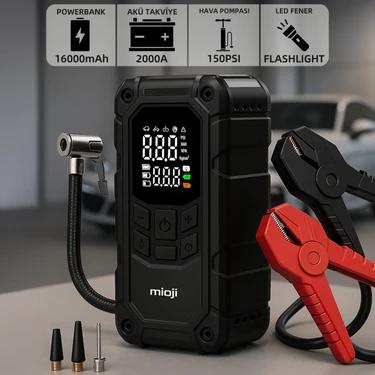 Mioji Mio D8H Plus 4in1 16000mAh 2000A Akü Takviye+Hava Pompası+Led