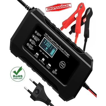 Reidan Rj-C1 12V Akü Şarj Cihazı Jel Asitli Sulu Kuru Akülere Uygun Desülfatör (Takviye