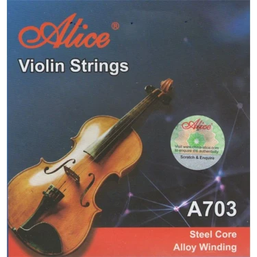 Alice A703 Keman Teli 4/4 Model Plated Steel ve Steel Core Alaşımlı Sargı Menşei: