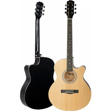 Midex XC-200NT Kesik Kasa Profesyonel Akustik Gitar 4/4 Yetişkin Üst Segment (Gigbag Çanta Tuner