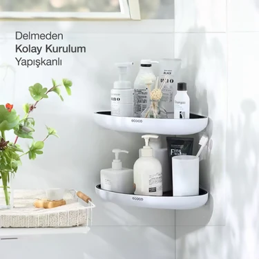 Miecoco Ecoco Yapışkanlı İkili (2 Adet) Köşe Banyo ve Mutfak