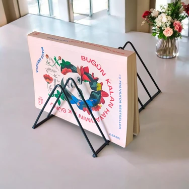 Ece Ev Modası Kitap Tutacağı-Kitap Rafı-Metal Kitap Desteği - Kitaplık- Ev ve Ofis Dekoratif