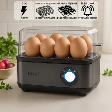Mioji Mio EG8 500W LED Işıklı Sesli Uyarı 8li Yumurta Kırma ve
