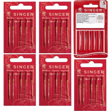 Singer Ev Tipi Aile Dikiş Makine İğnesi Seti 6 Farklı Numarada Dikiş İğnesi