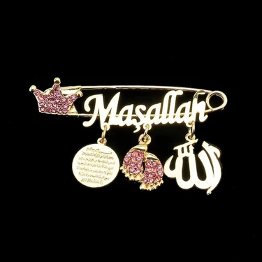 Sahi Aksesuar Maşallah Yazılı Bebek Yaka Iğnesi