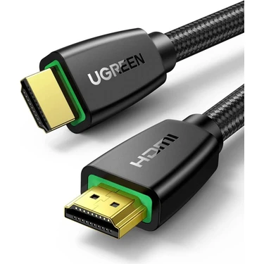 UGREEN Örgülü 4K 18 Gb/s HDMI 2.0 Kablo Siyah 1.5 m,