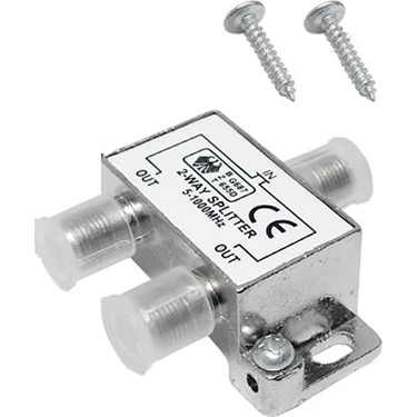 Alfais 4818 2 li Uydu Çanak Splitter Kablo TV Rg6 Anten Çoklayıcı