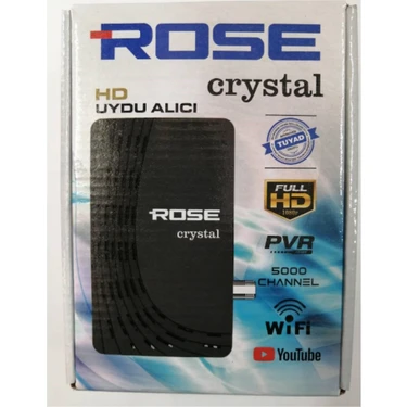 Rose Crystal HD Box Uydu Alıcısı – Wi-Fi ve HDMI Bağlantılı, Scart Uyumlu, Full HD Yüksek
