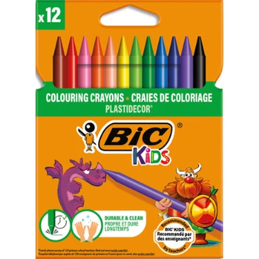Bic 12 Renk Silinebilir Mum Pastel