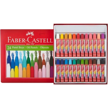 Faber-Castell 24'Lü Pastel Boya Renkli Kırtasiye Ürünü 0-12 Yaş Çocuklar İçin Türkiye