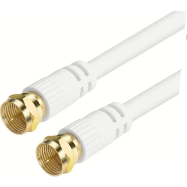 Fabrikasyon Gold Uç F Konnektörlü 1 Metre Rg6/u4 Full Hd 3D 4K Anten Tv Çanak Uydu