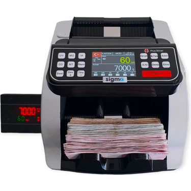 Sigma Silver Karışık Para Sayma Makinesi - TL ve Euro Karışık , Usd Gbp Adet Sayım + Türkçe Konuşma