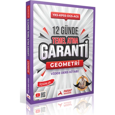 Paraf Yayınları 12 Günde Temel Atma Garanti Geometri Video Ders Kitabı Üniversite Hazırlık TYT AYT