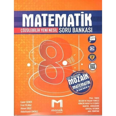 Mozaik Yayınları 8. Sınıf Matematik Soru Bankası – LGS’ye Hazırlık Kitabı, 13-14 Yaş Ortaokul
