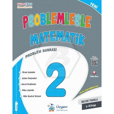 Üçgen Yayıncılık 2. Sınıf Problemlerle Matematik Soru Bankası Ciltli 176 Sayfa Kazanım