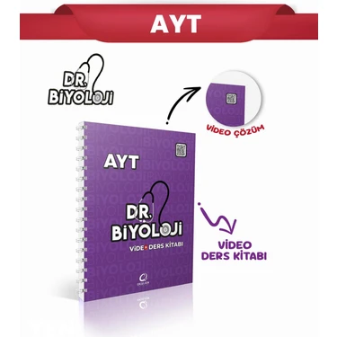 Oksijen Yayınları Dr. Biyoloji AYT Video Ders Kitabı 2025 Ciltsiz 160 Sayfa Üniversiteye