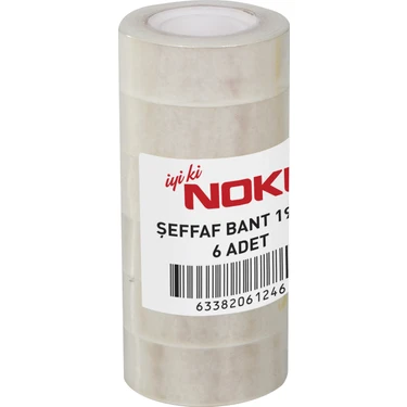 Noki Şeffaf Bant 19Mmx33M 6'Lı