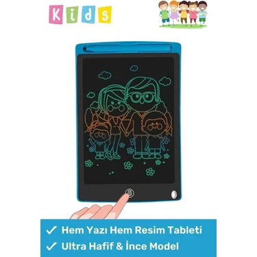 Night Watchers Premium LCD Ekranlı Kalemli Dijital Çizim Tableti Yazı Tahtası Boyama Resim 8,5 Inç