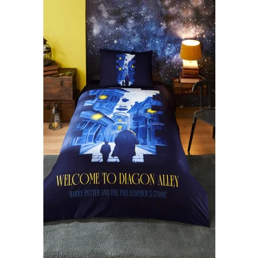 Özdilek Harry Potter Alley Tek Kişilik Lisanslı Lastikli Çocuk Nevresim