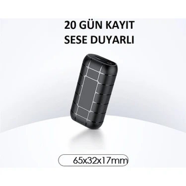 20 Gün Ses Kayıt Cihazı 32GB  Sese Duyarı Kulaklıkla Kayıt